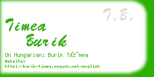 timea burik business card